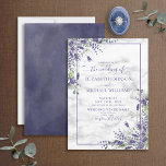 Convites Lavanda Eucalyptus Greenery Watercolor Casamento<br><div class="desc">Crie o convite perfeito para o casamento com este belo design de aquarela com lavanda e eucalipto verde design,  com tipografia com letras de mão,  uma textura de cor d'água profunda na lavanda inversa e um fundo de mármore faux carrera. Copyright Elegant Invites,  todos os direitos reservados.</div>