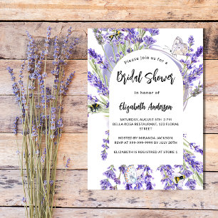 Convites Lavanda floral chá de panela violeta
