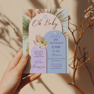 Convites Lavanda Floral do Arco Moderno Boho