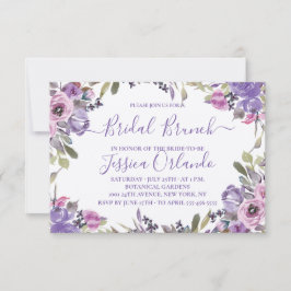 Convites Lavanda Floral Elegante Roteiro Casamento Brunch