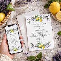 Lavanda floral limões casamento 