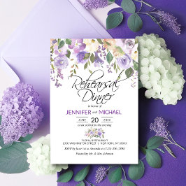 Convites Lavanda Floral Roxo JANTO REHEARSAL