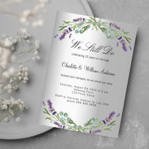 Lavanda floral roxo prata renovação do casamento