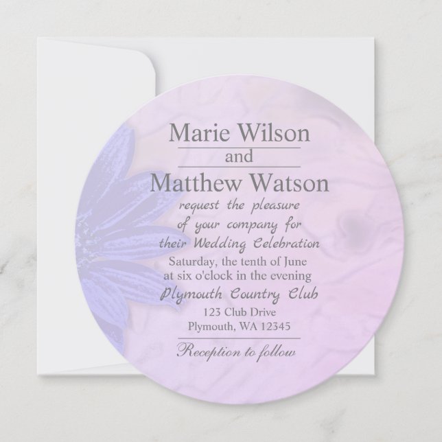 Convites Lavanda Floral Wedding (Frente)