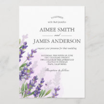 Lavanda Invitation Rustic Elegant Floral