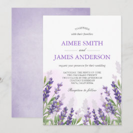 Convites Lavanda Invitation Rustic Elegant Floral