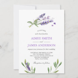 Convites Lavanda Invitation Rustic Elegant Floral
