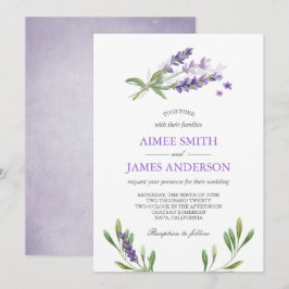 Convites Lavanda Invitation Rustic Elegant Floral