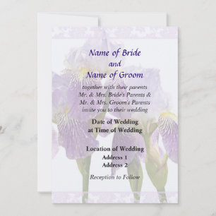 Convites Lavanda Iris Casais de Casamento