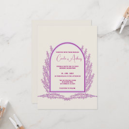 Convites Lavanda Ivory Floral Boho Wedding