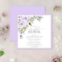 Lavanda Lilac Elegante Chá de panela Floral