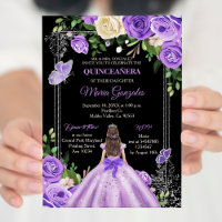 Lavanda lilás cores prateadas roxas Quinceanera
