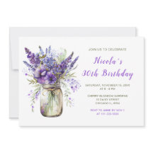 Lavanda Mason Jar Festa de aniversário