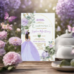 Convites Lavanda Princesa Sage Green Floral Quiñceanera<br><div class="desc">Lavanda Princesa Sage Green Floral Quiñceanera Convite Mis Quince 15 Anos,  16º Aniversário, </div>