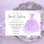 Convites Lavanda Purple Glitter Gown Sweet 16 Party<br><div class="desc">Lavanda Glitter Purple Gown Sweet 16 Convite de festas Veja várias variações de cor na coleção abaixo ou em nossa loja. Obrigado</div>