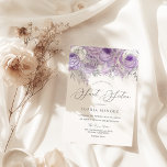 Convites Lavanda Purple Sparkle Floral Sweet 16 Party<br><div class="desc">Lavanda Purple Sparkle Floral Sweet 16 Convite de festas Ver coleção correspondente em Niche e Nest Store</div>