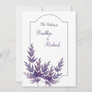 Convites Lavanda Púrpura, casamento botânico