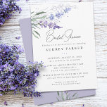 Convites Lavanda Romântica Chá de panela Floral de Aquarela<br><div class="desc">Chá de panela floral romântico e elegante lavanda de aquarelas. Correspondência de itens nesta coleção.</div>