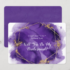 Convites Lavanda Roxa Dourada Você Será Minha Porta-Pontas