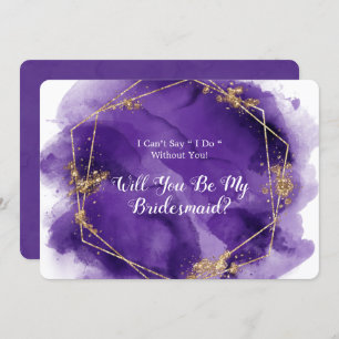 Convites Lavanda Roxa Dourada Você Será Minha Porta-Pontas