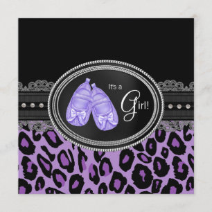 Convites Lavanda Roxo Leopardo Chá