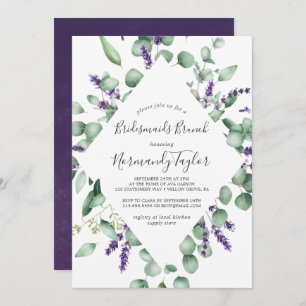 Convites Lavanda russa e Eucalyptus Bridesmaids Brunch