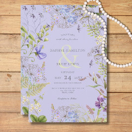 Convites Lavanda russa e Lavanda de flores selvagens