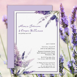 Convites Lavanda Rustic Boho Flores Casamento Roxo