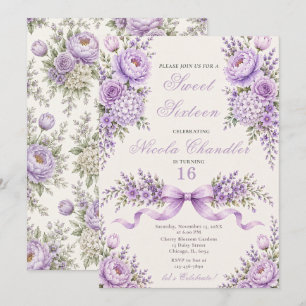 Convites Lavanda Sweet Sixteen