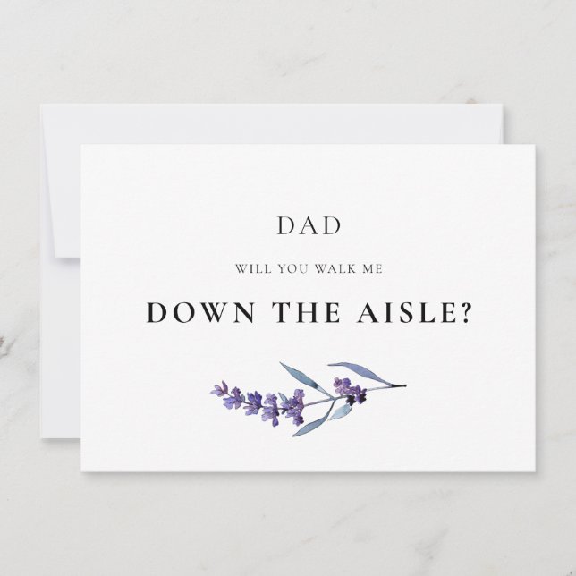 Convites Lavanda, você me levará até o corredor? (Frente)