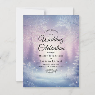 Convites Lavanda Winter Snowfall Serenade Weding