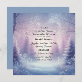 Convites Lavanda Winter Snowfall Serenade Weding