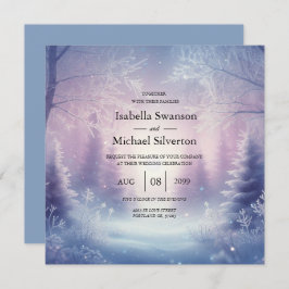 Convites Lavanda Winter Snowfall Serenade Weding