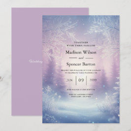 Convites Lavanda Winter Snowfall Serenade Weding