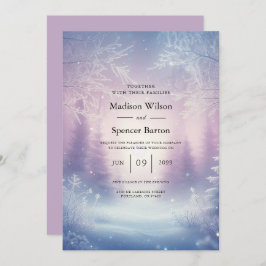 Convites Lavanda Winter Snowfall Serenade Weding