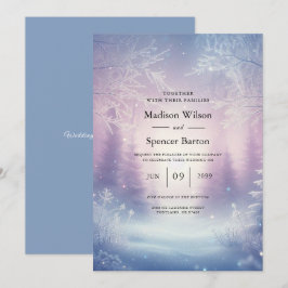 Convites Lavanda Winter Snowfall Serenade Weding
