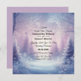 Convites Lavanda Winter Snowfall Serenade Weding