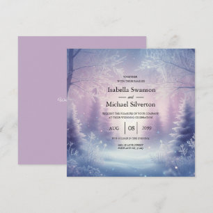 Convites Lavanda Winter Snowfall Serenade Weding