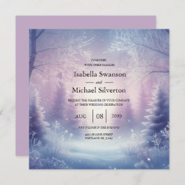 Convites Lavanda Winter Snowfall Serenade Weding