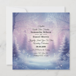 Convites Lavanda Winter Snowfall Serenade Weding