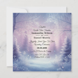 Convites Lavanda Winter Snowfall Serenade Weding
