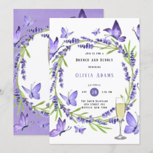 Convites Lavanda Wisteria & Butterflies Brunch & Bubble In