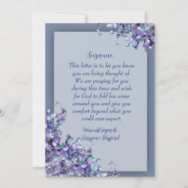Convites Lavender Blue Spring Lilacs Sympathy Card