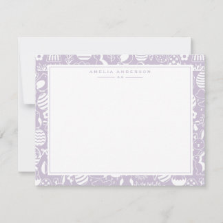 Convites Lavender Easter Egg Frame Note Card