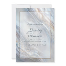 Lavender Grey Fluid Gold Marble Wedding