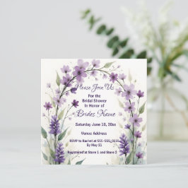 Convites Lavender Lilac Floral Arch Bridal Shower