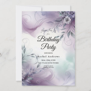 Convites Lavender Mist e Watercolor Whispers de Aniversário