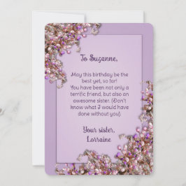 Convites Lavender Pink Spring Lilacs Birthday Card