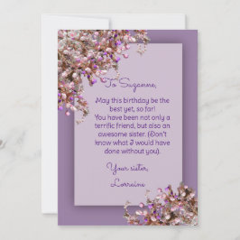 Convites Lavender Pink Spring Lilacs Birthday Card