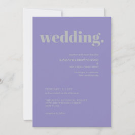 Convites Lavender Silver Minimal Earth Tone Wedding